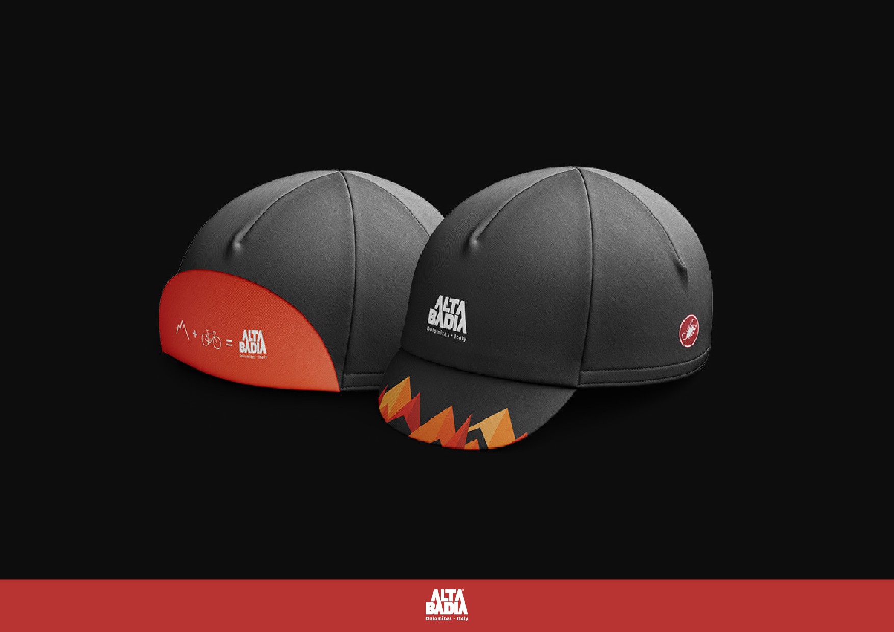 cappello sotto casco per bici design di Castelli Cycling esclusivo per Alta  Badia